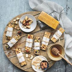 Nut, Honey and Parmigiano Reggiano PDO Bars A picture of Nut, Honey and Parmigiano Reggiano PDO Bars.