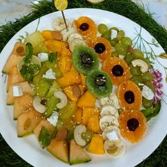 No Oil, No Boil Fruit Salad with Dryfruit walnut Honey A picture of No Oil, No Boil Fruit Salad with Dryfruit walnut Honey.