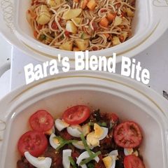 A picture of Pasta and pepperd chicken.