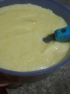Una foto de Postre de polenta con leche