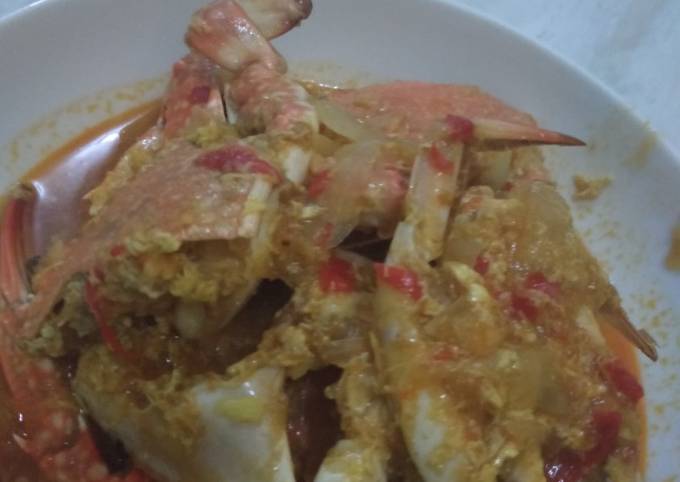 Kepiting saus Padang telur