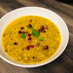 A picture of Creamy Sweet Potato and Wheat Berry Soup.