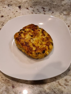 Una foto de Hamburguesa de pollo y champiñones