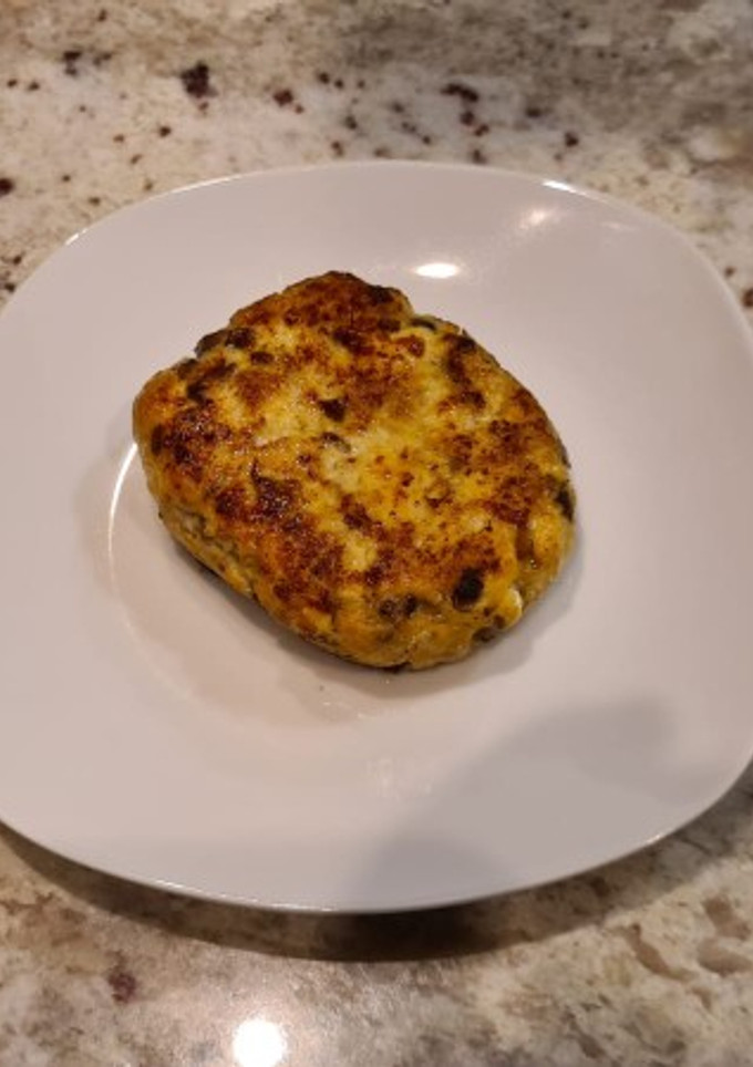 Una foto de Hamburguesa de pollo y champiñones