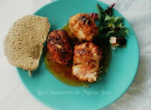 Una foto de Roti de pollo relleno de jamón