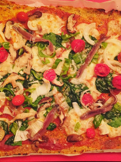 Una foto de Pizza de coliflor