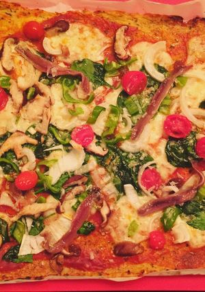 Una foto de Pizza de coliflor