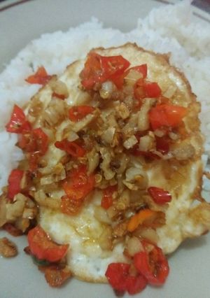 Foto resep Telor ceplok cabe garam