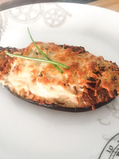 Una foto de Berenjena rellena de cous cous