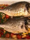 Oven roast harissa sea bream on samphire 🐟🌿