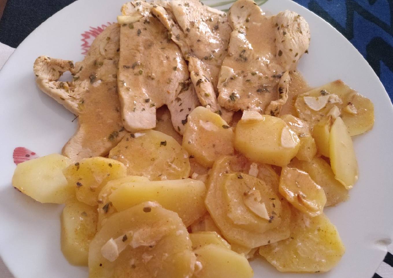 Pechugas de pavo adobadas al limón