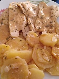 Una foto de Pechugas de pavo adobadas al limón