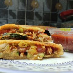 A picture of Dosa Sandwich which is Simple and Tasty.