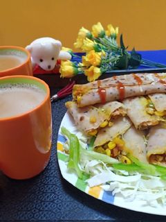 A picture of Corn vegetables cheese Frankie.