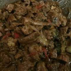 A picture of Beef teriyaki ala rumahan.