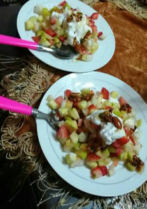 صورة لوصفة سلطه الفواكه بالمكسرات