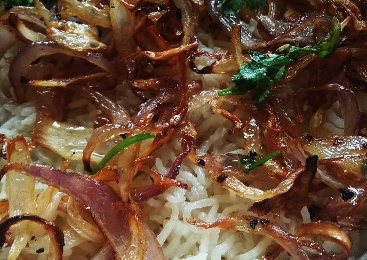 Simple Way to Make Any-night-of-the-week Golden onion dry fruit rice