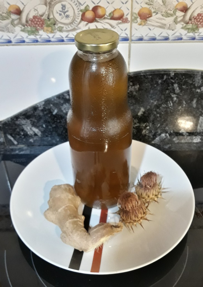 Una foto de Infusión de cardo mariano con jengibre
