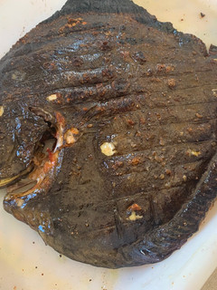 Una foto de Rodaballo a la barbacoa