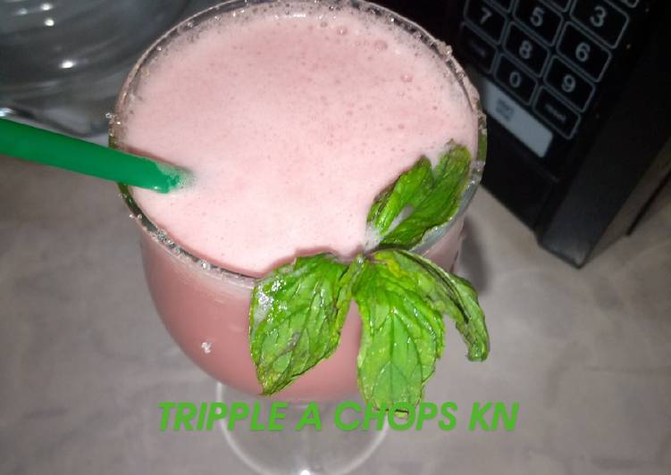 Steps to Make Favorite Water melon shake