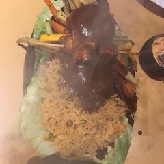 A picture of Veg Sizzler plate.