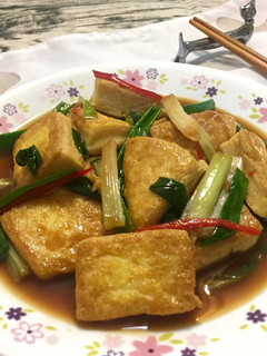 蔥燒自製雞蛋豆腐 的食譜成品照片