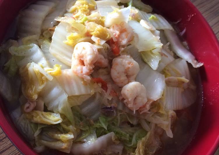 Langkah Mudah untuk Menyiapkan Tumis sawi putih &amp; udang yang Sempurna