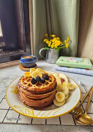Foto resep Banana Oat Waffle