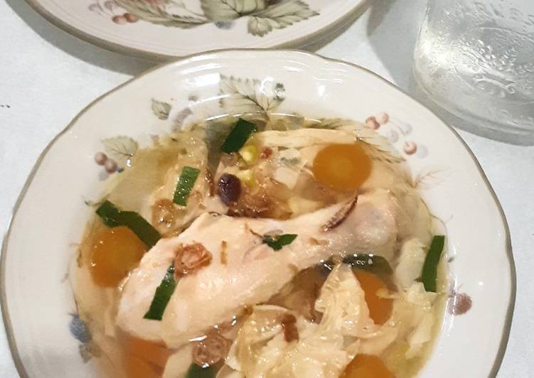 Cara meracik Sup Ayam Kembang Tahu Sederhana, Sempurna