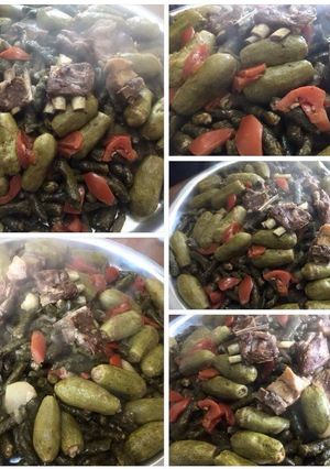 صورة لوصفة ورق دوالي مع لحمه القصه