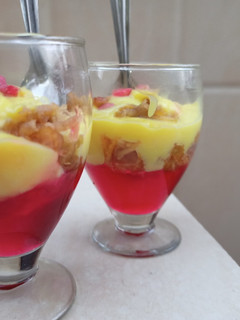એપલ પેર જેલી કસ્ટર્ડ પુડિંગ (Apple Pear Jelly Custard Pudding Recipe In Gujarati) રેસીપી મુખ્ય ફોટો