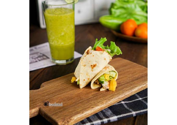 Cara Bikin Chicken wrap Anti Gagal