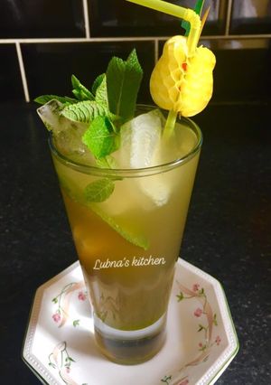 A picture of Jaggery & Mint Drink: (Gur Mint Sharbat).