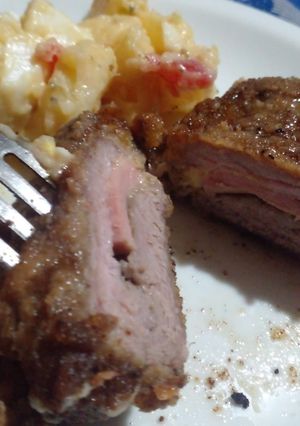 Una foto de Milanesa rellena