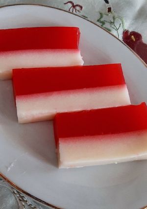 Foto resep PUDING KEMERDEKAAN MERAH PUTIH (PUDING SEMANGKA SUSU)
