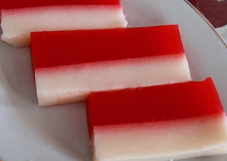 PUDING KEMERDEKAAN MERAH PUTIH (PUDING SEMANGKA SUSU)