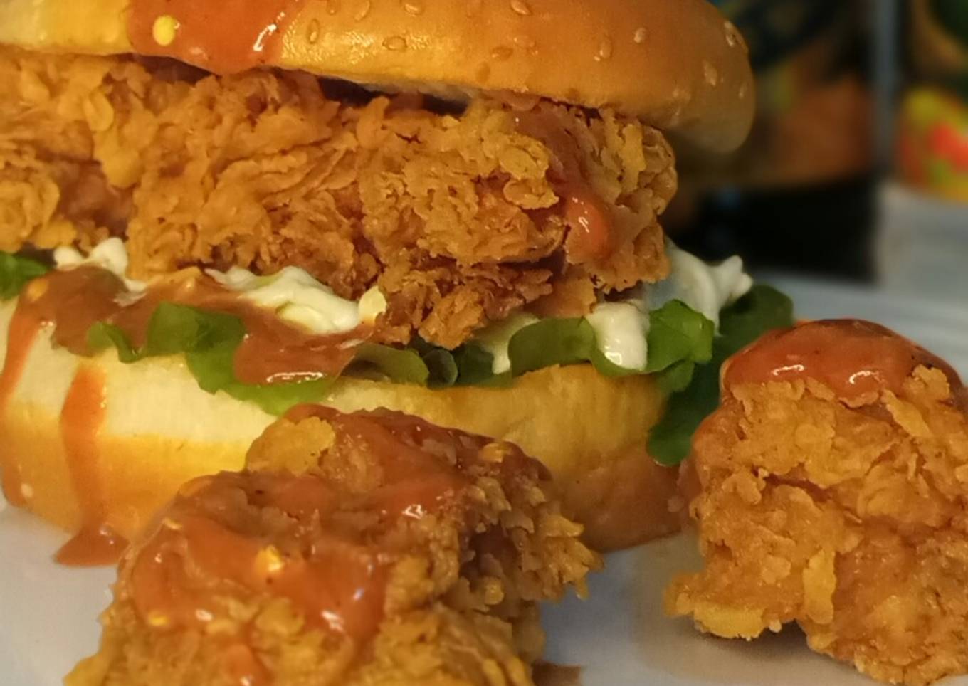 Chicken zinger burger