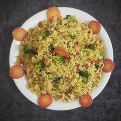 A picture of Broccoli fried Rice.