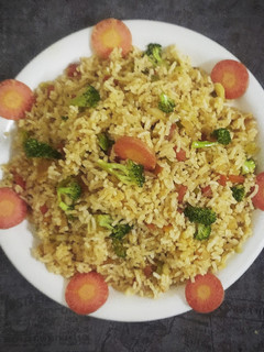 A picture of Broccoli fried Rice.