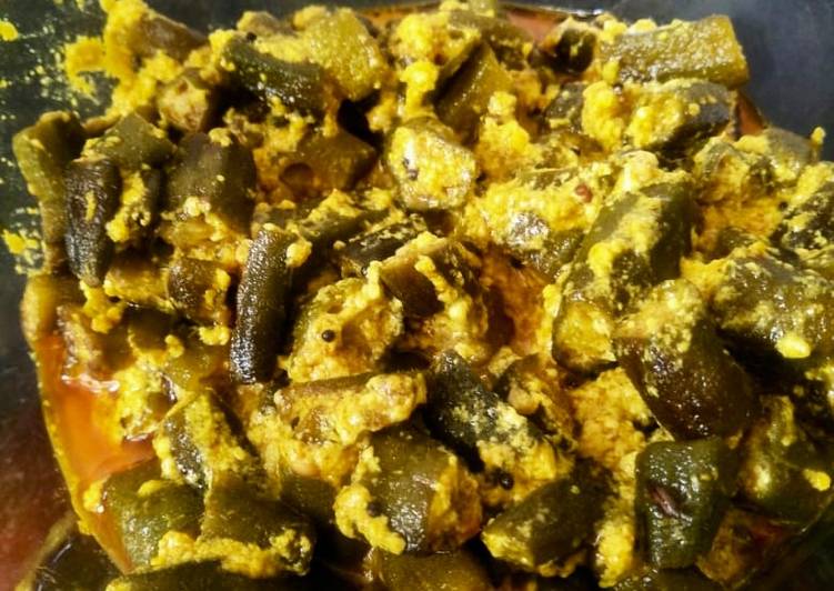 Sweet dahi fry bhindi