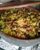 Arroz con lapa en cazuela de barro (a leña)