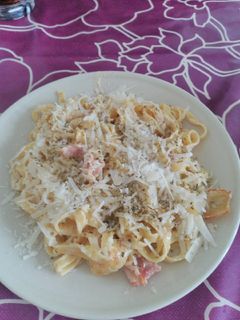 Una foto de Espaguetis a la carbonara