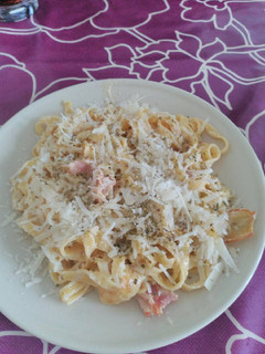 Una foto de Espaguetis a la carbonara