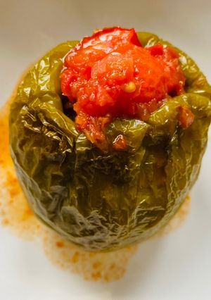 A picture of Stuffed Pepper with mince 🫑.