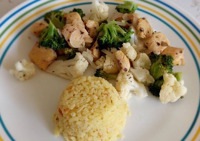 Pollo con brócoli y coliflor Receta de LuzMa SG- Cookpad