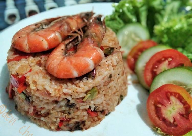 45). Nasi Goreng Udang Sambal Bajak (ala anak kos)🦐