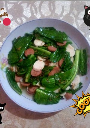 Foto resep Tumis Baby Kailan Bakso Sosis