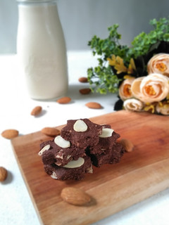 Foto resep Choco Almond Cookies (Eggless, Dairy Free)