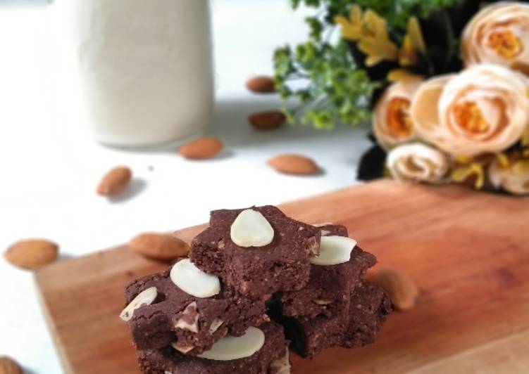 Choco Almond Cookies (Eggless, Dairy Free)