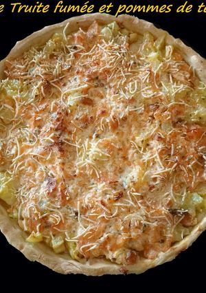 Une photo de Tarte truite fumée et pommes de terre